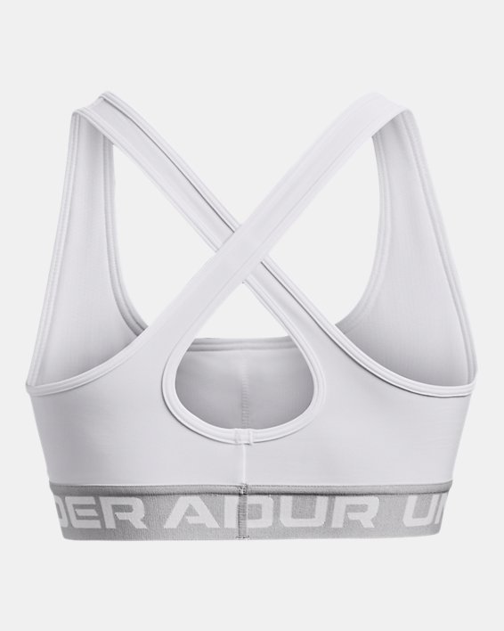 Bra deportivo Armour® Mid Crossback para mujer, White, pdpMainDesktop image number 11